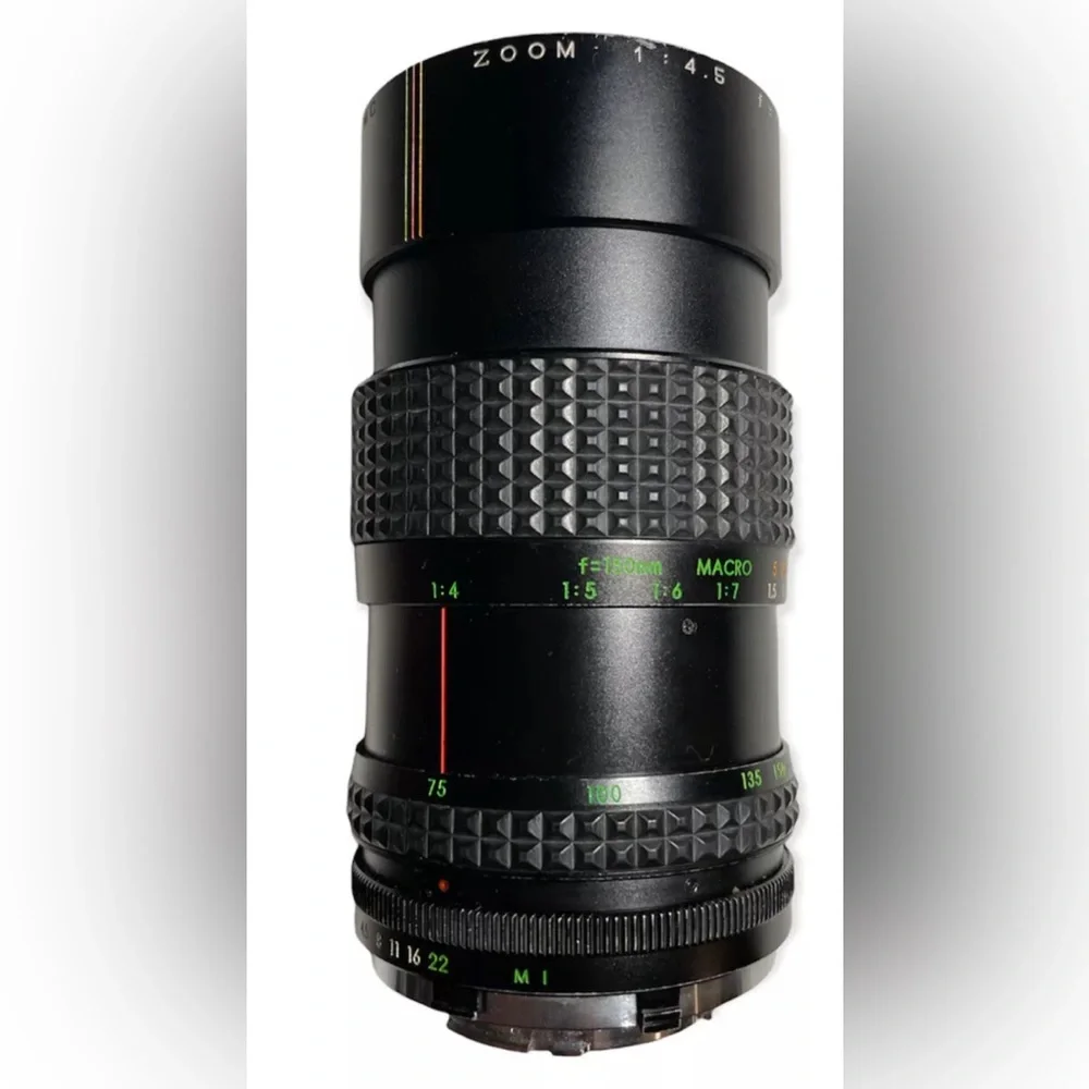 🔥 Auto Makinon MC Zoom 55mm f/4.5 f=75mm-150mm Japanese Lens W/ Hood & Case 🔥
